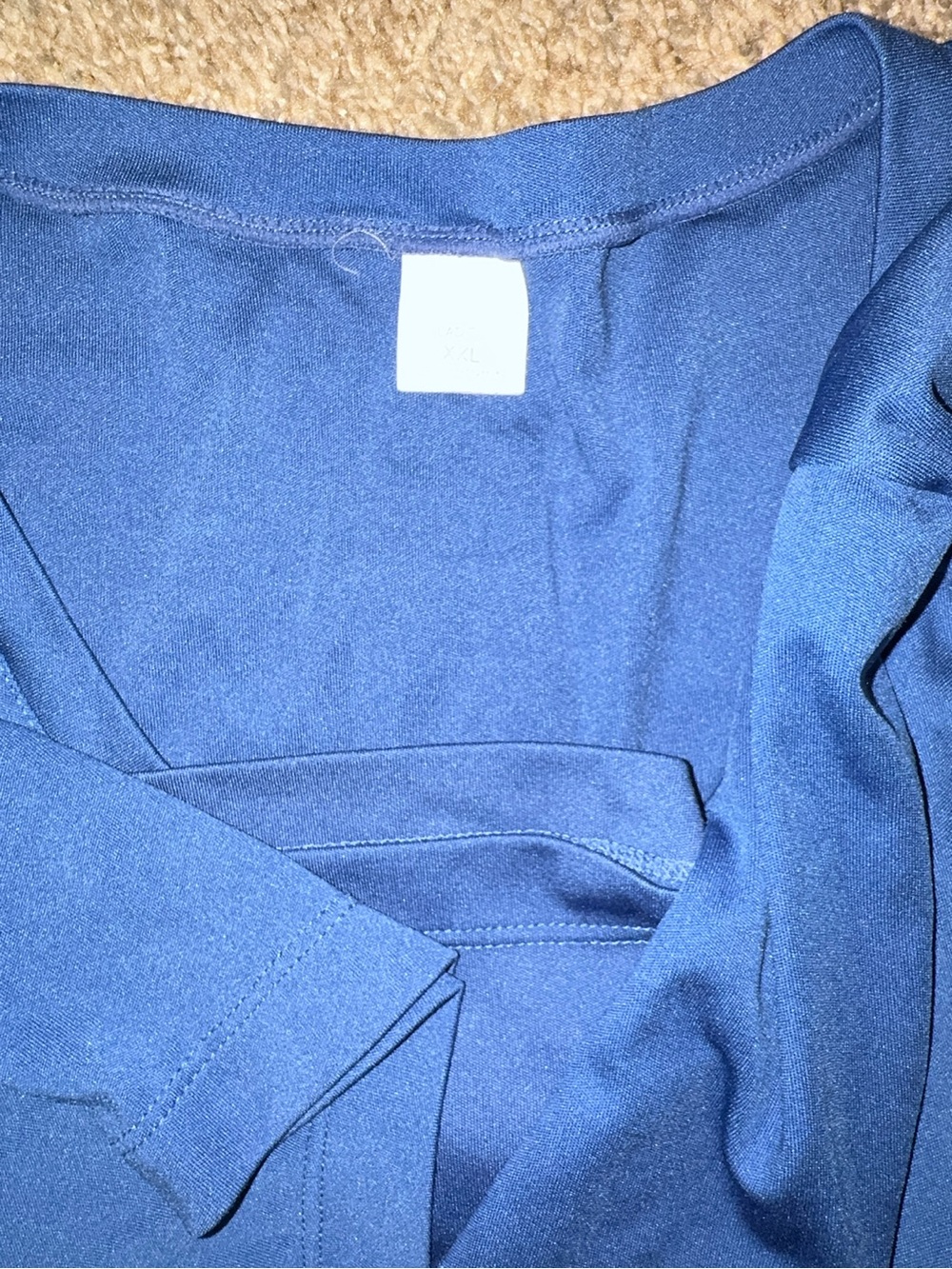 Classic V-Neck Short Sleeve Top - Navy - Picture 3 of 4